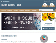 Tablet Screenshot of bostonblossomsflowers.com